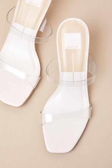 Genora Crystal Vinyl High Heel Sandals Product Image