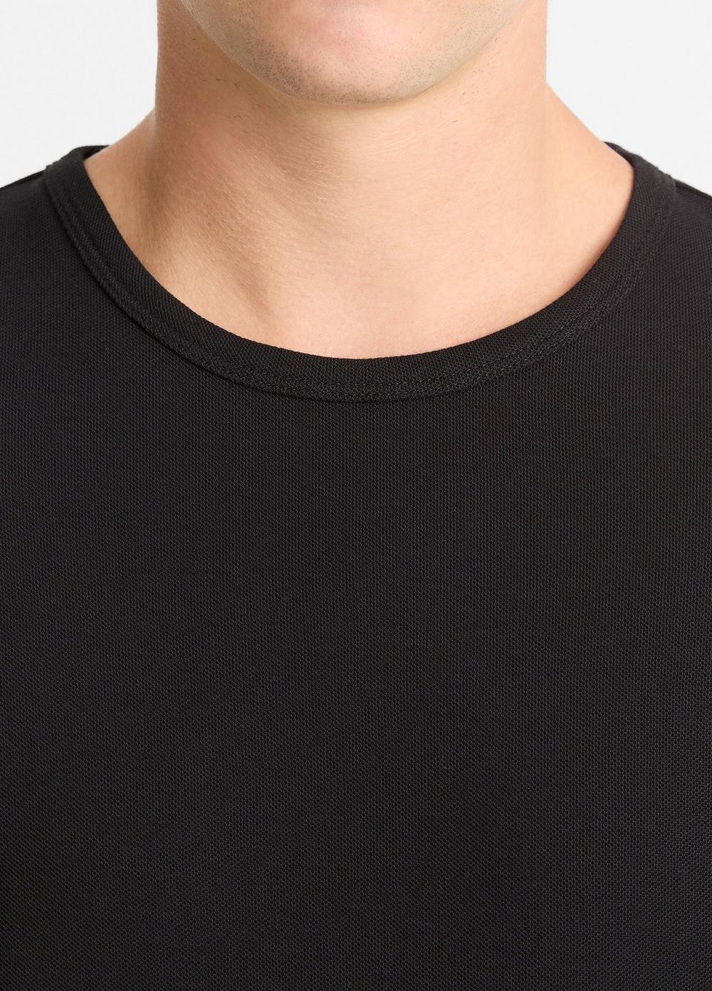 Mens Pima Cotton Piqu Long-Sleeve T-Shirt, Black, Size S Vince Product Image
