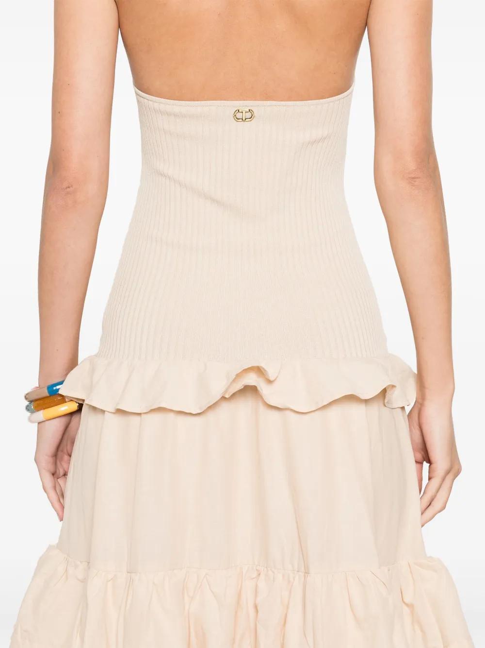 layered-effect cotton dress Product Image