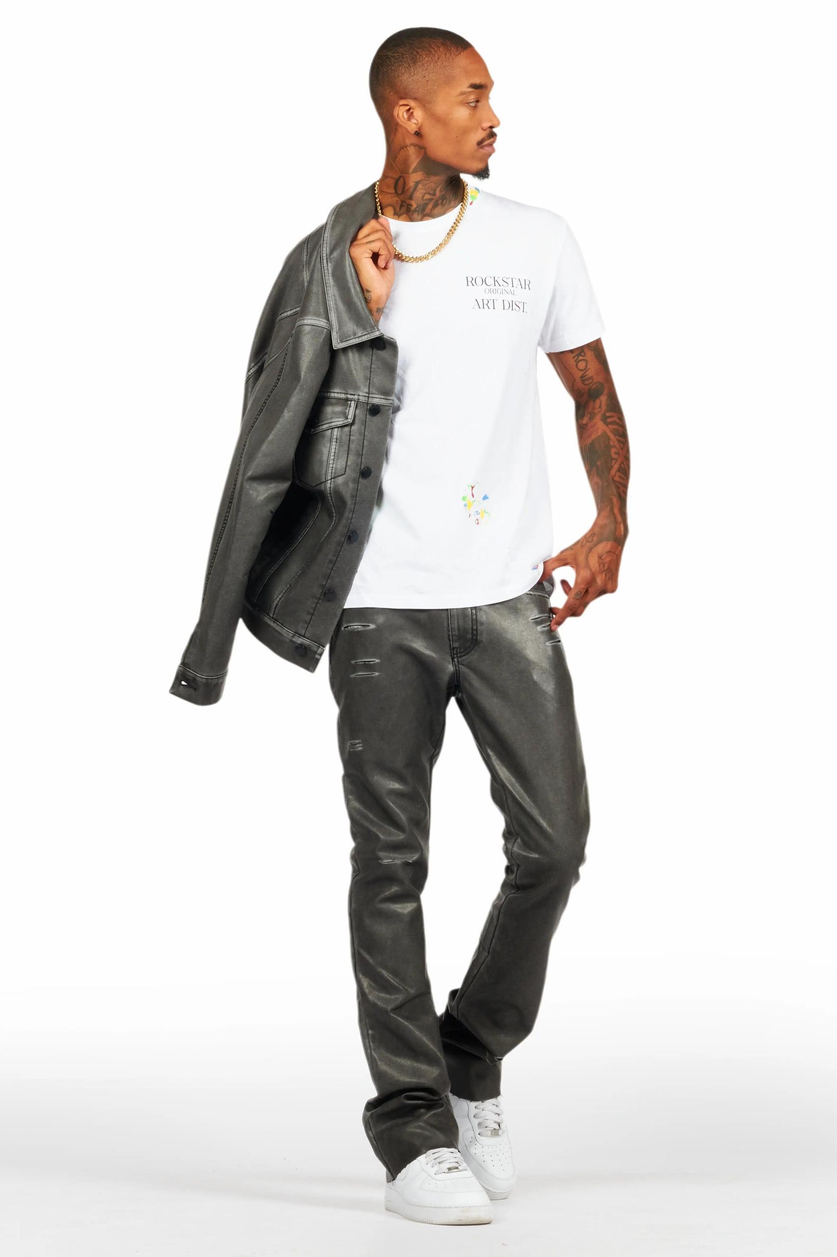 Deco Black PU Jacket Male Product Image