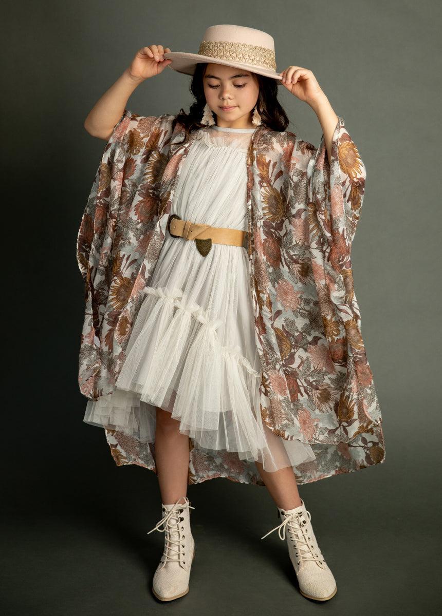 Loie Dress in Cream Girls Product Image