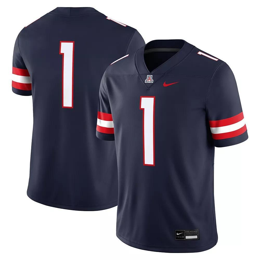 Men's Nike #1 Navy Arizona Wildcats Game Jersey, Size: Medium, Blue Product Image