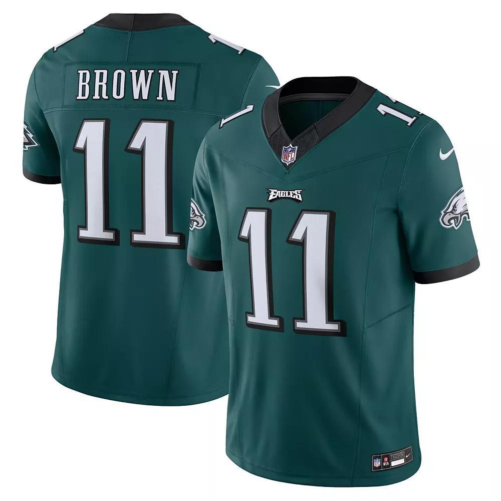 Men's Nike A.J. Brown Midnight Green Philadelphia Eagles Vapor F.U.S.E. Limited Jersey, Size: XL Product Image