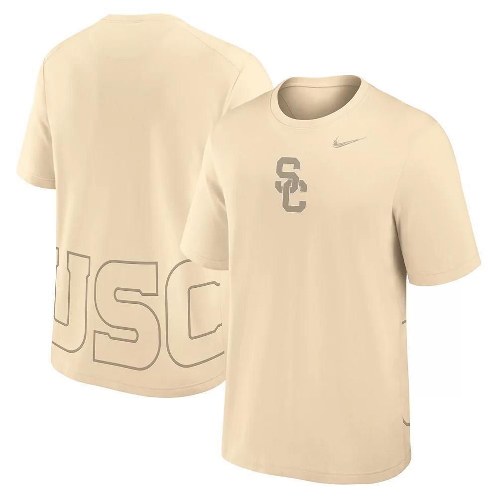 Men's Nike Cream USC Trojans Primary Statement Two-Hit Performance T-Shirt, Size: Medium, Beige Product Image