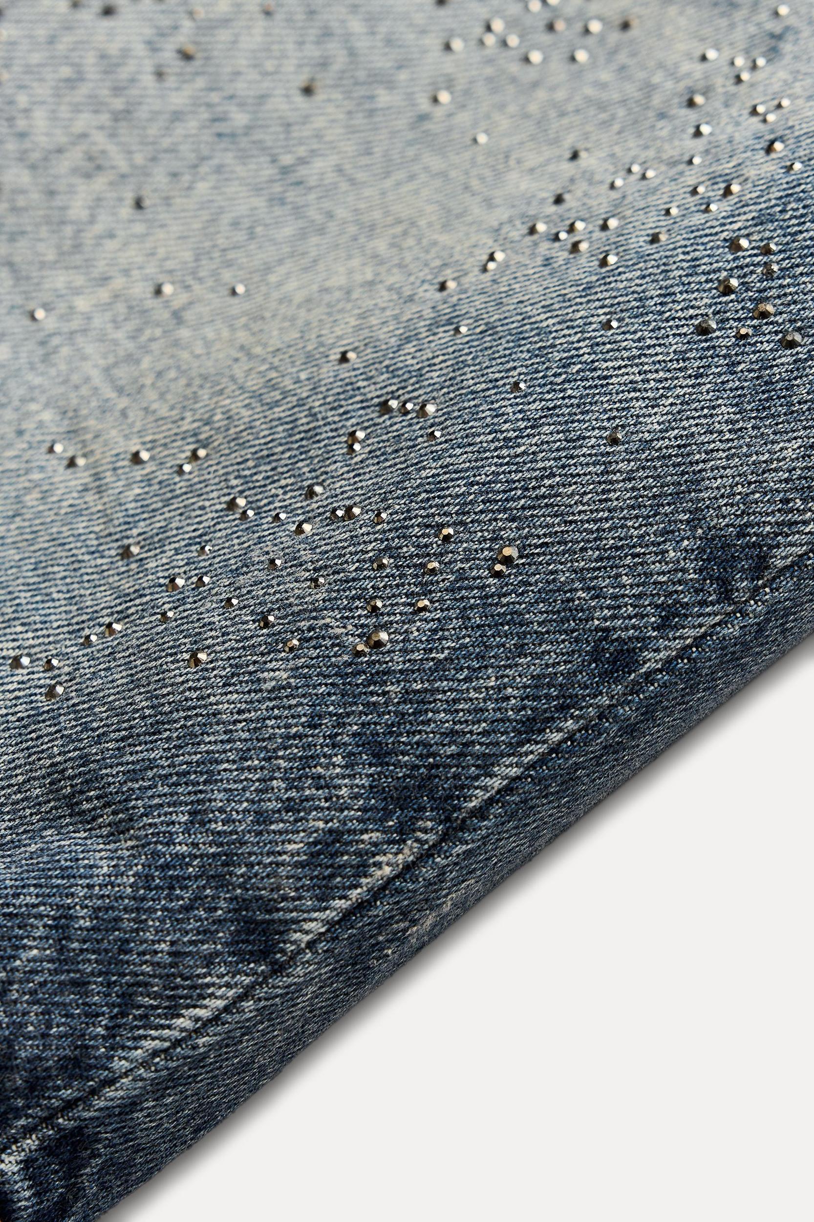 MID WAIST DENIM SHORTS ZW COLLECTION Product Image