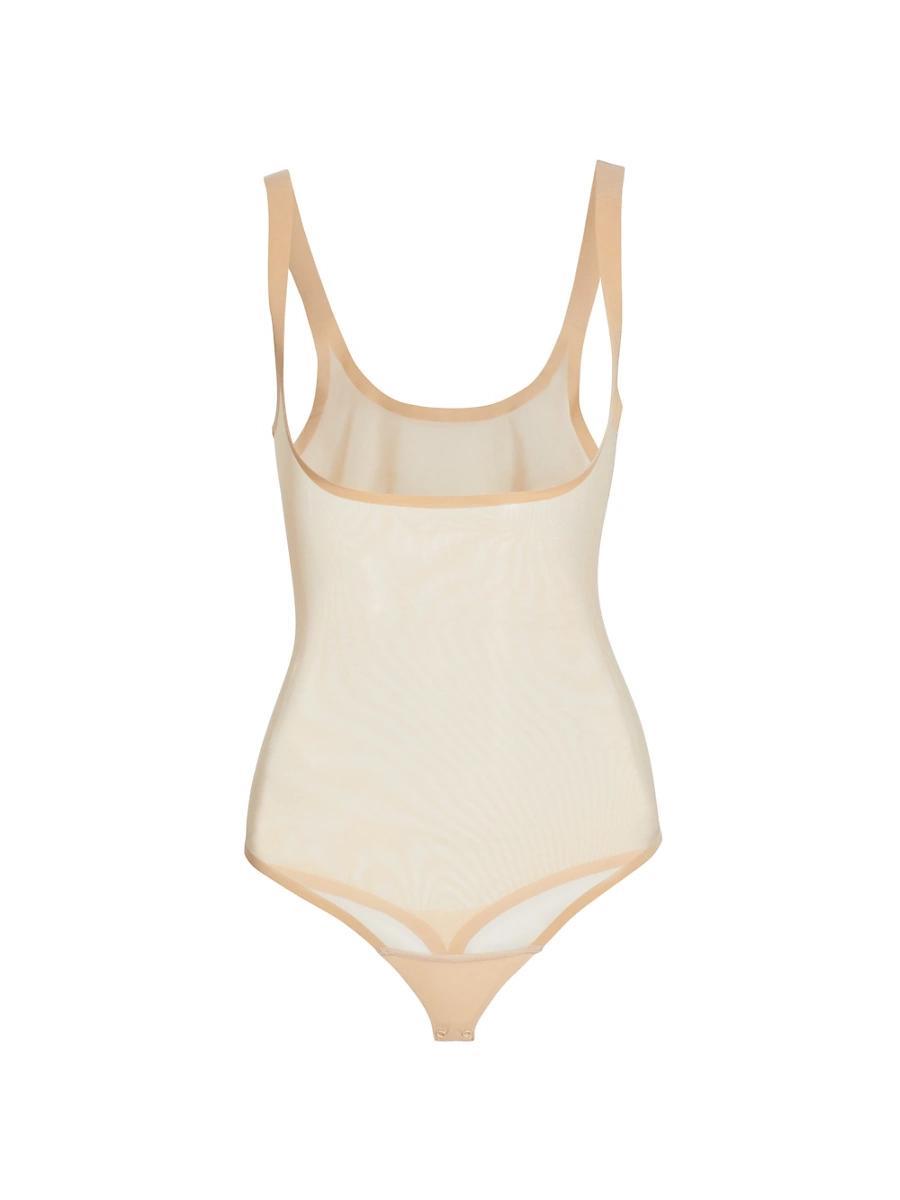 Womens Tulle Forming Thong Bodysuit Product Image