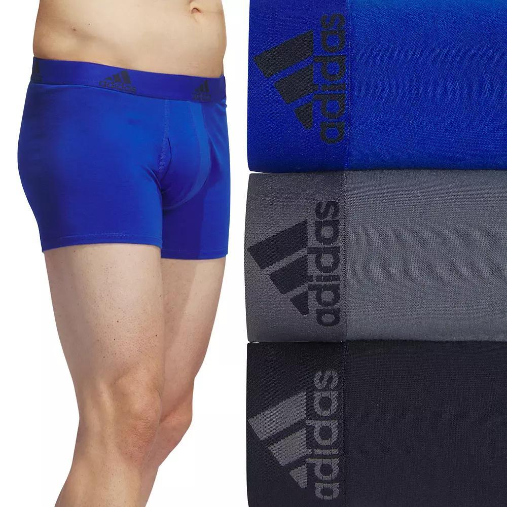 Men's adidas 3-Pack Stretch Trunk Boxer Briefs, Size: Small, Royal Blue Gray Blue Product Image
