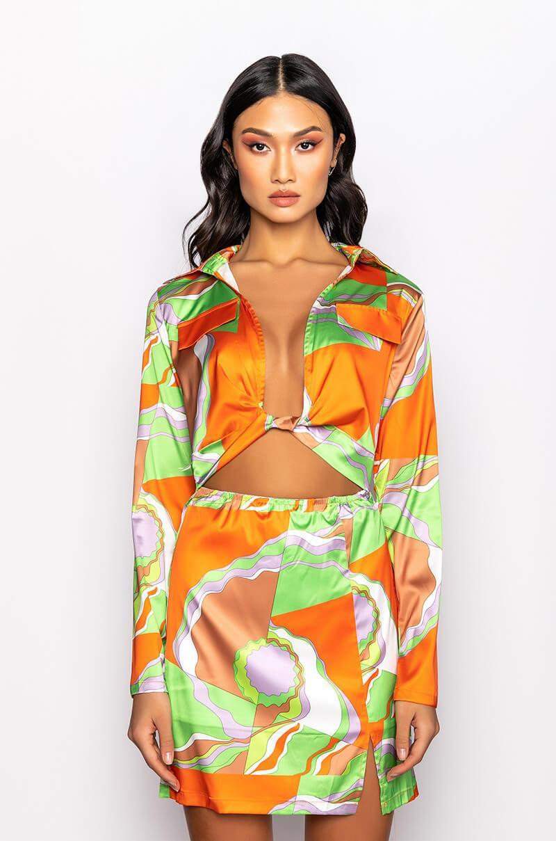RETRO BABE STRETCH SATIN MINI DRESS Product Image