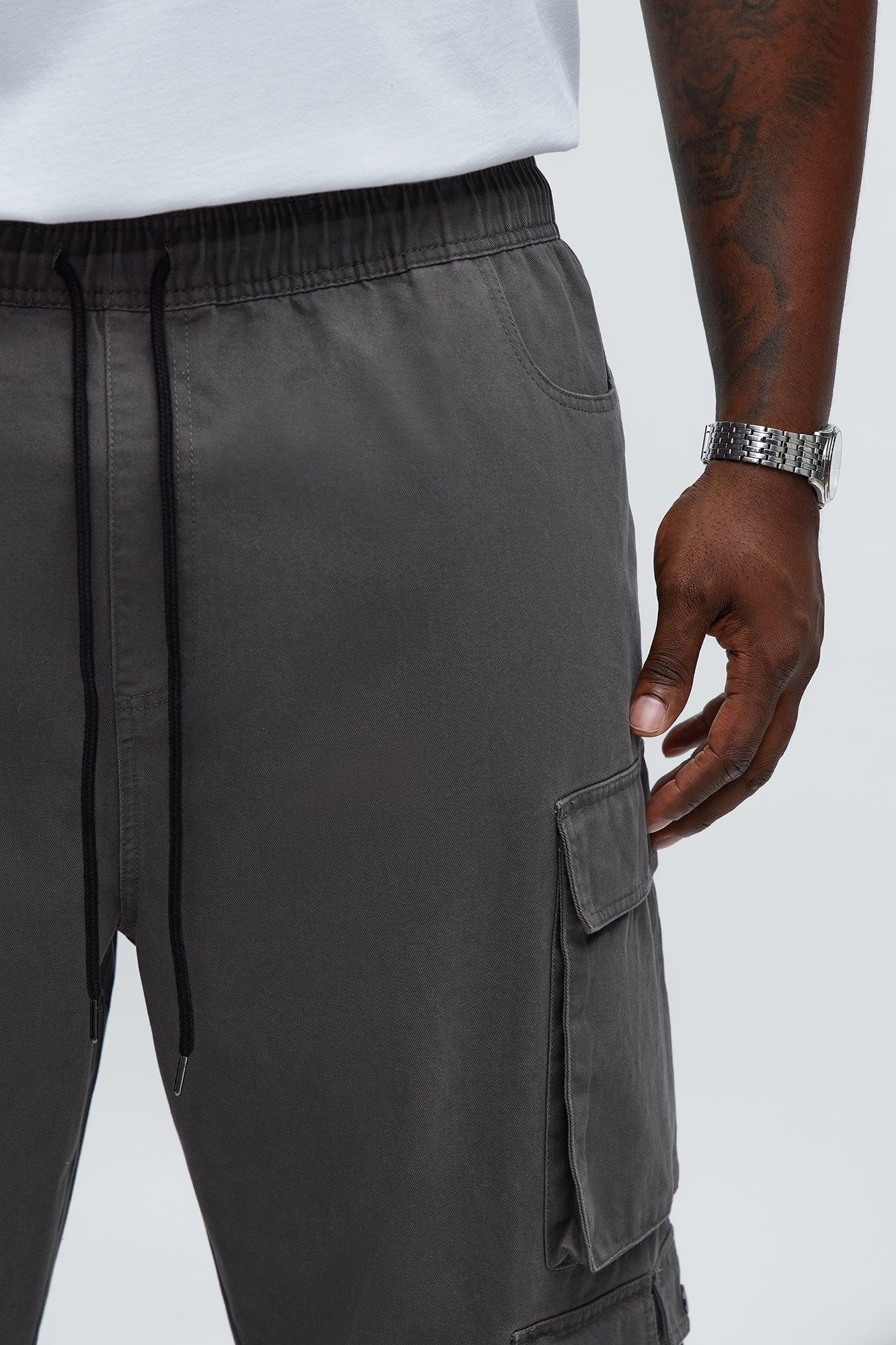 Straight Void Runner Cargo Pants - Charcoal Product Image