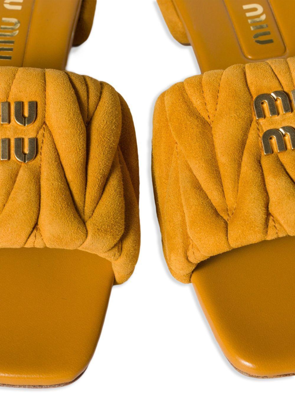 matelassé suede slides Product Image
