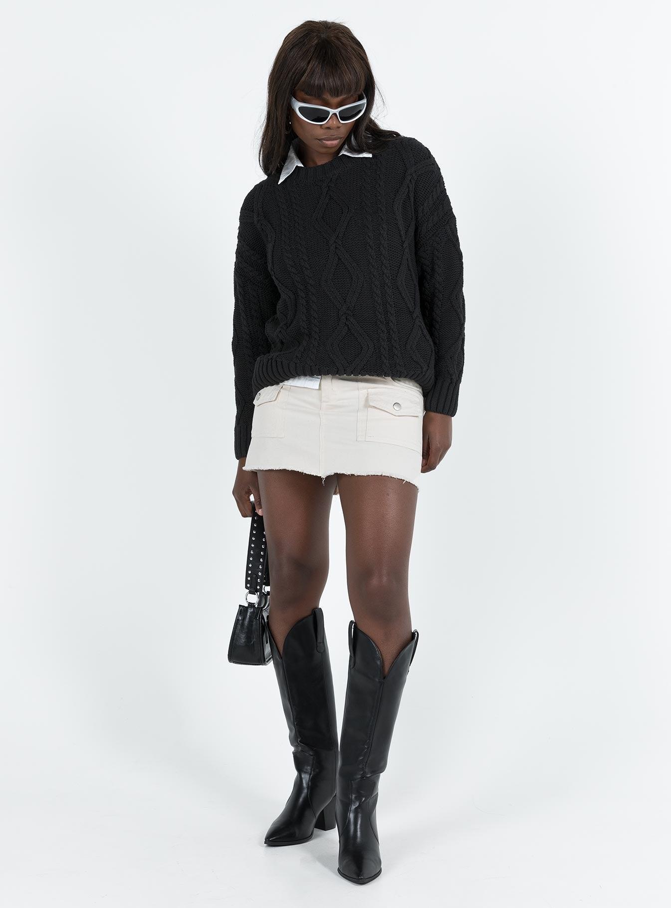 Anaya Oversized Sweater Black Product Image