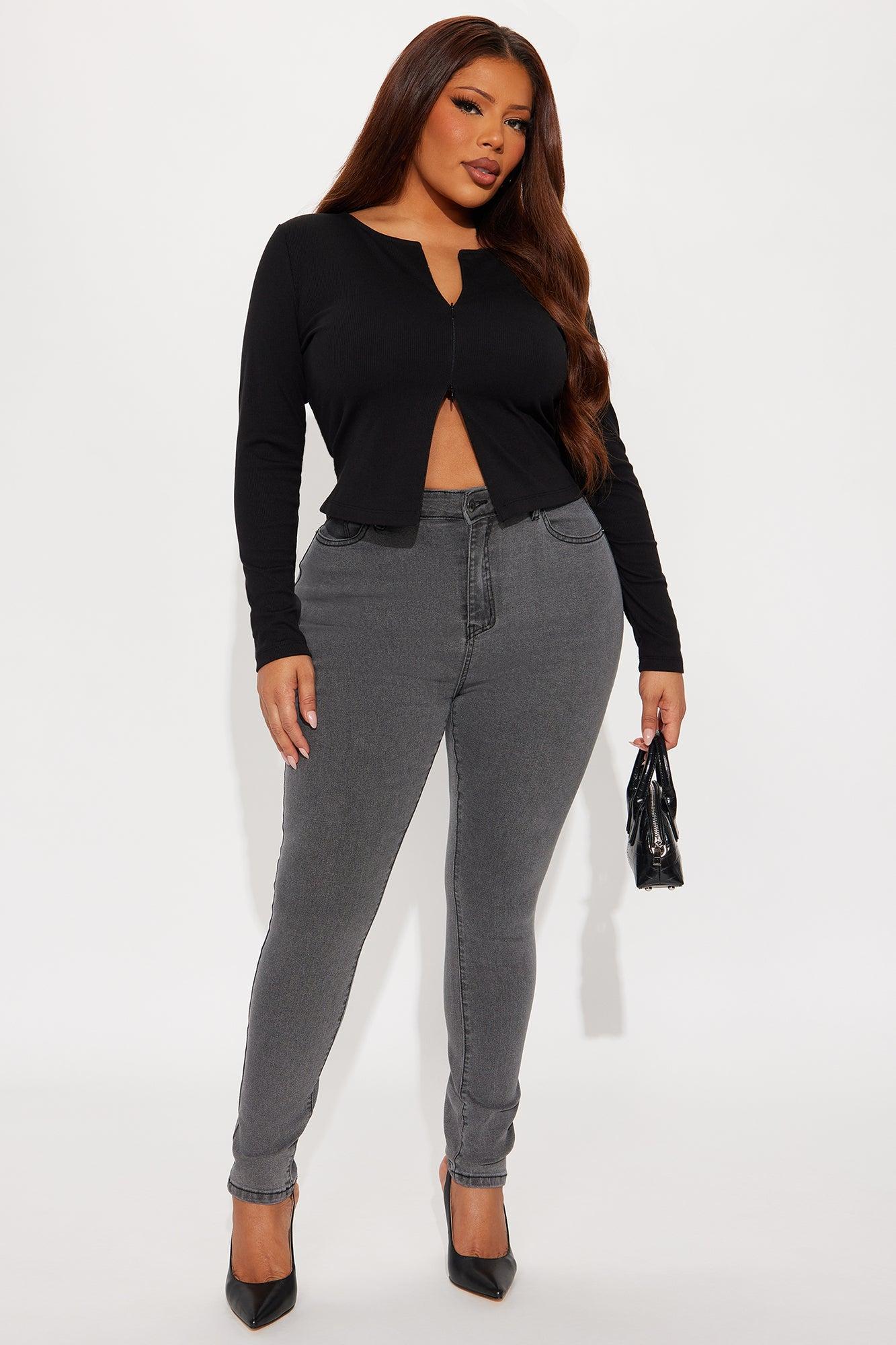 In The Black Skinny Jeans - Charcoal Product Image