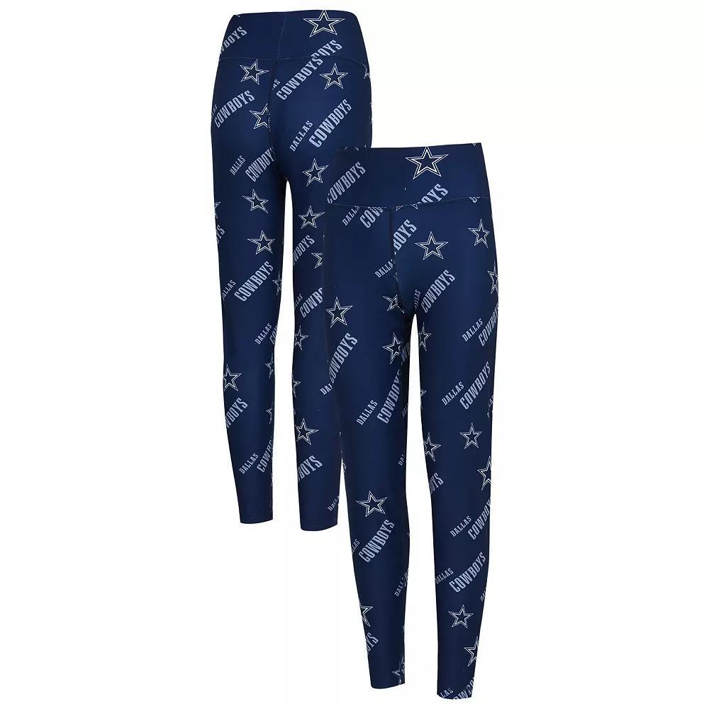 Women's Concepts Sport Navy Dallas Cowboys Breakthrough Allover Print Knit Leggings, Size: Small, Blue Product Image