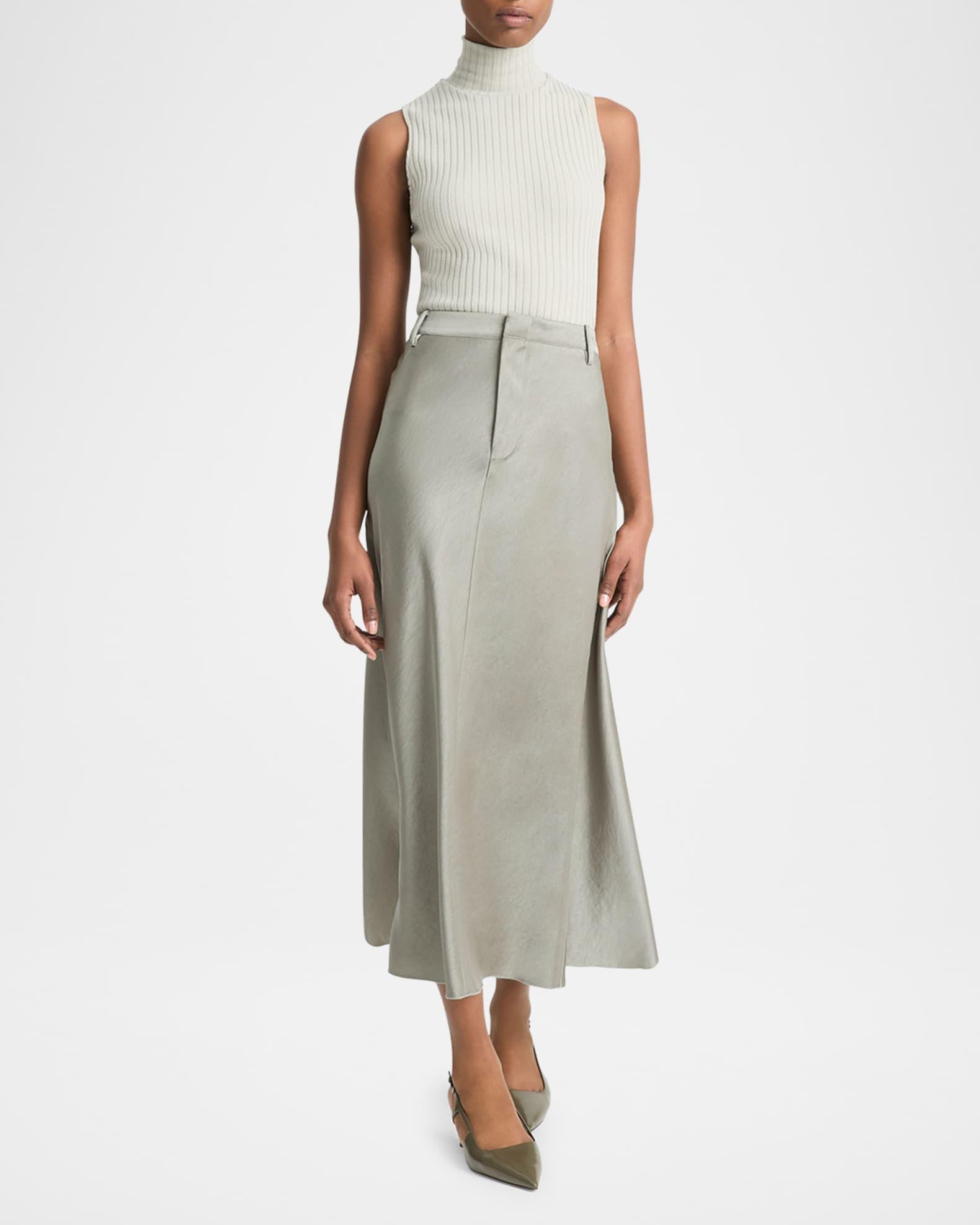 Satin A-Line Trouser Skirt Product Image
