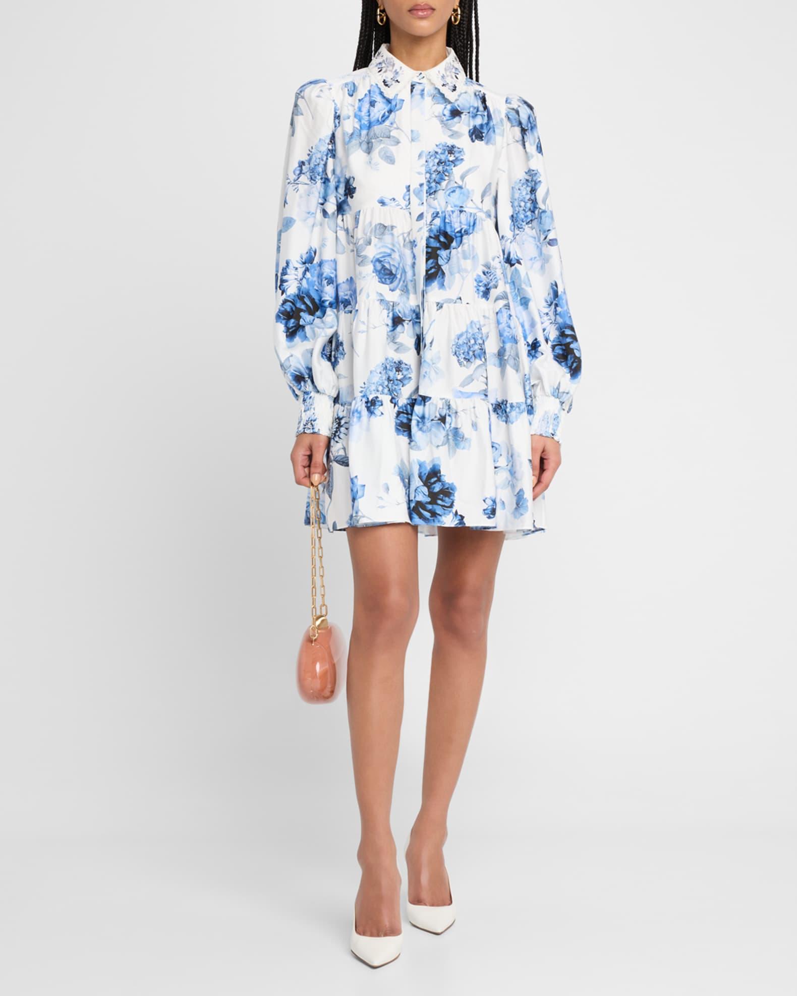 Junia Embroidered Collar Mini Shirtdress Product Image
