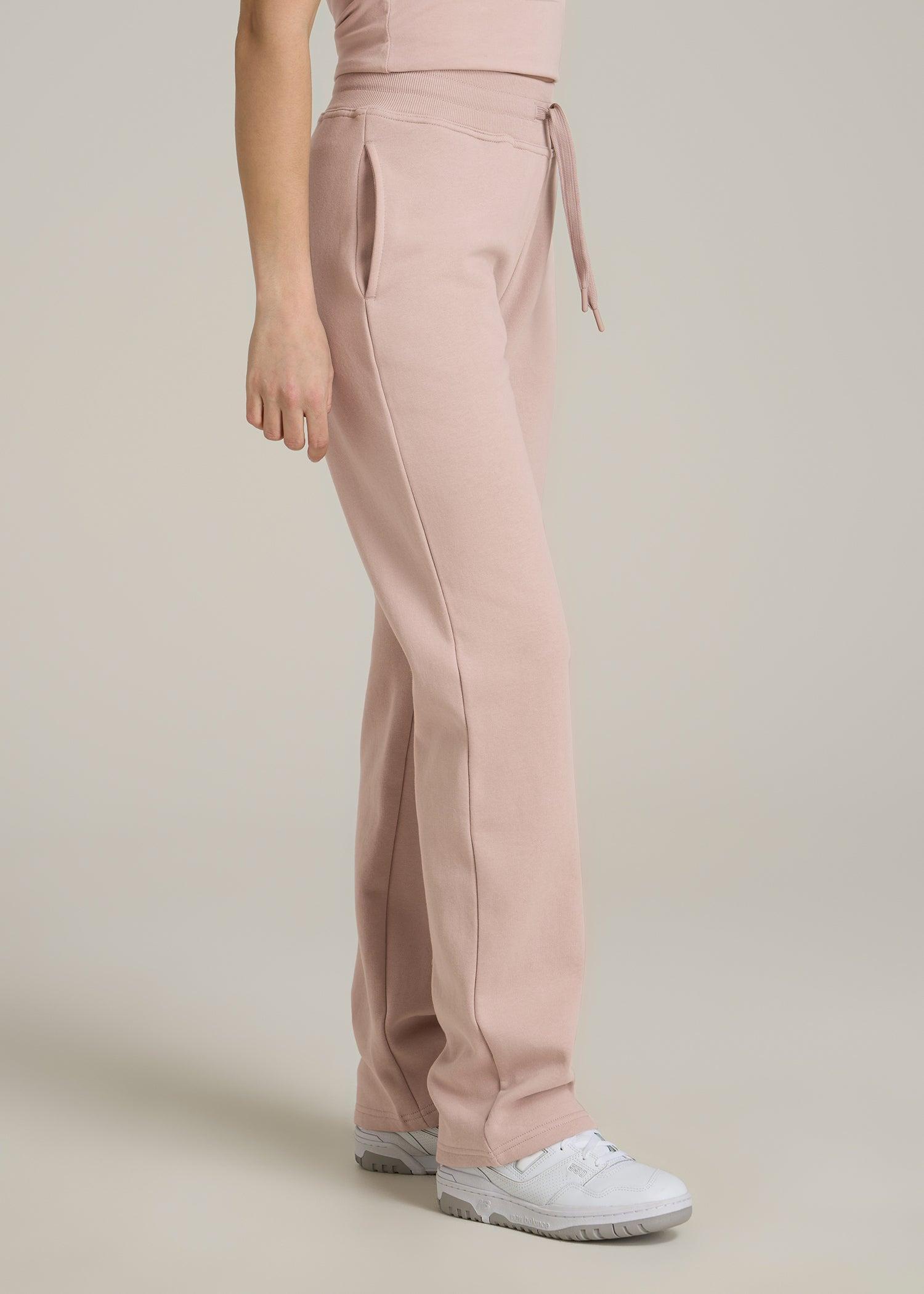 Wearever Fleece Open-Bottom Sweatpants for Tall Women in Desert Rose Product Image