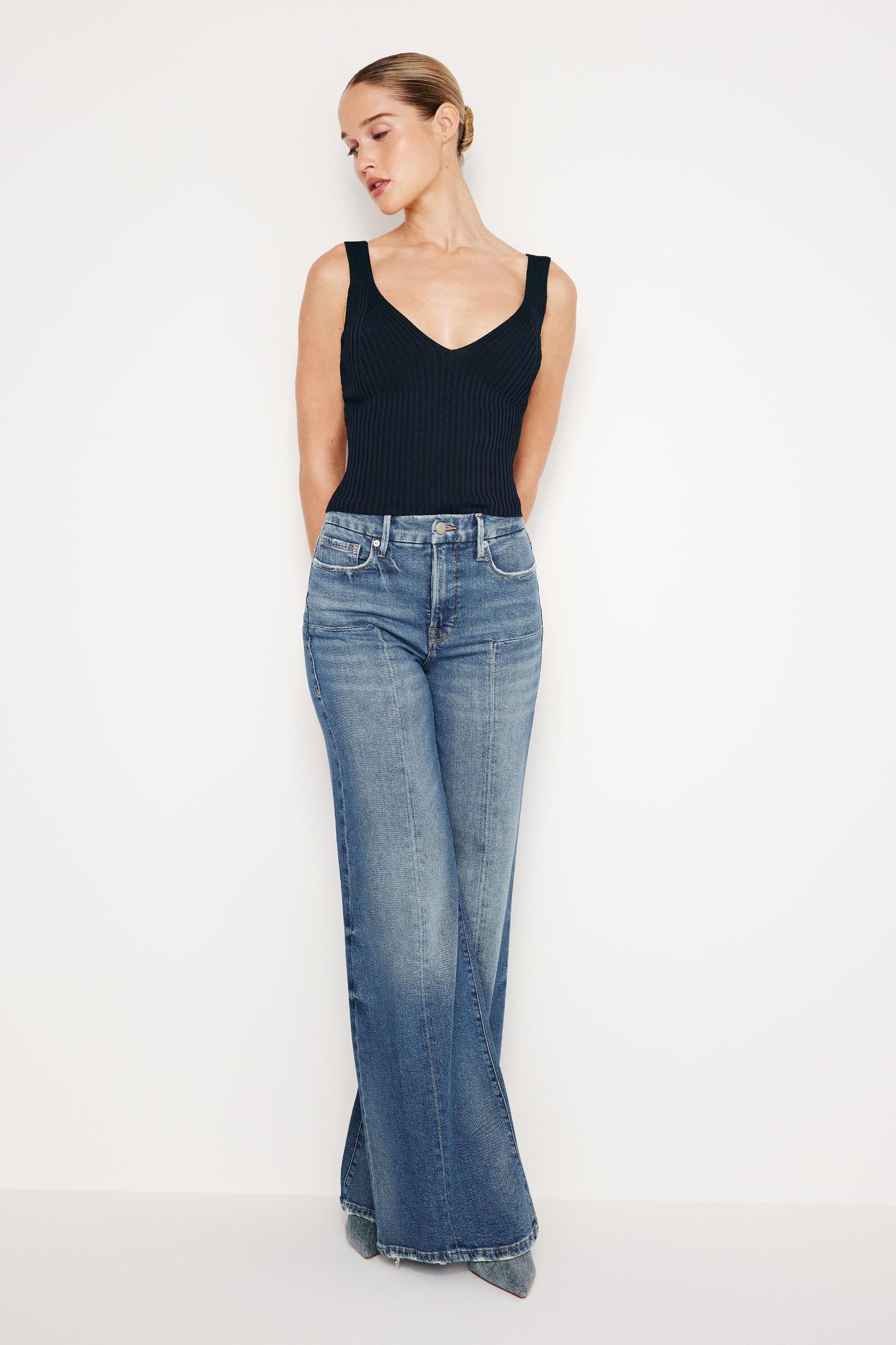 STRETCH RIB TANK TOP | NEW NAVY002 Product Image