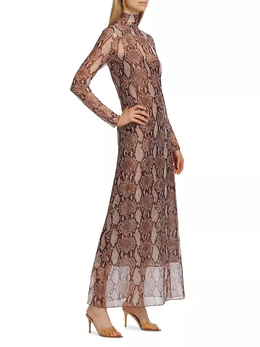 Zesty Snake Mesh Maxi Dress Product Image
