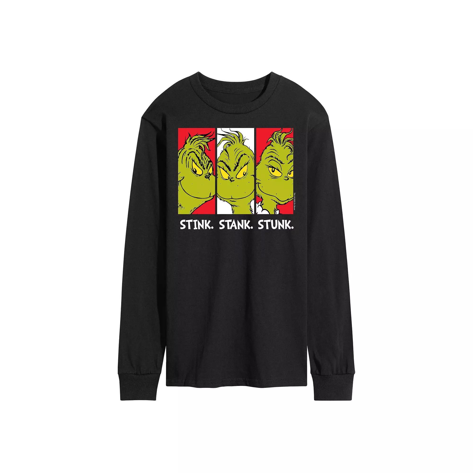 Mens Dr. Seuss Grinch Stink Stank Stunk Long Sleeve Tee Product Image