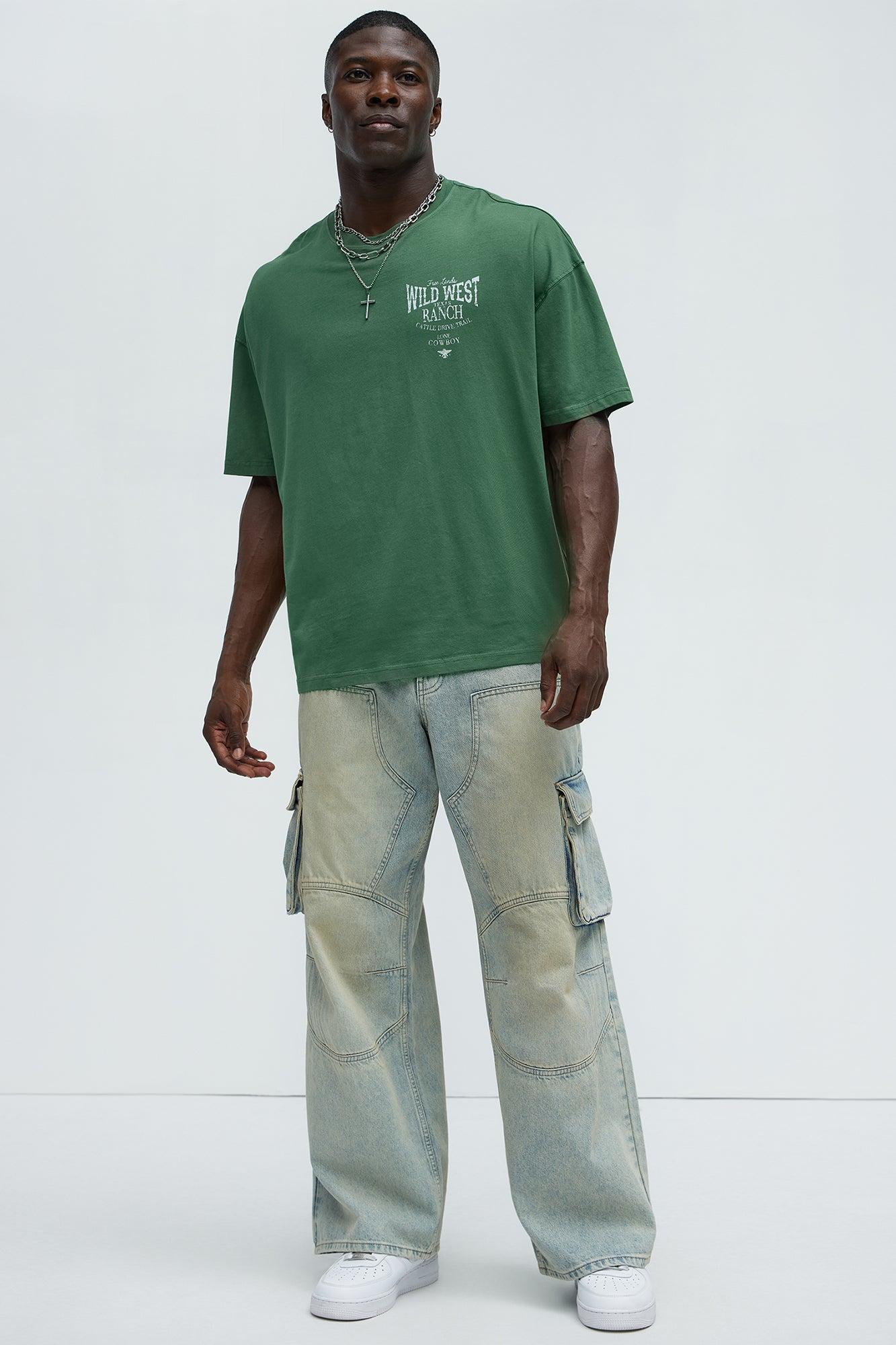 Wild West Oversized Short Sleeve Tee - Green Product Image