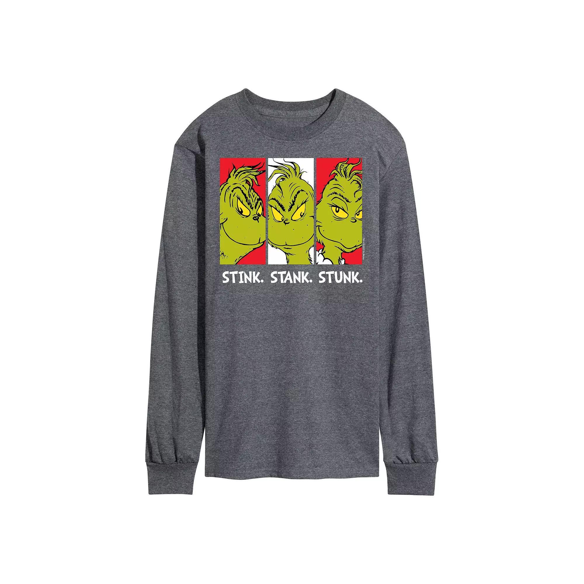 Mens Dr. Seuss Grinch Stink Stank Stunk Long Sleeve Tee Product Image