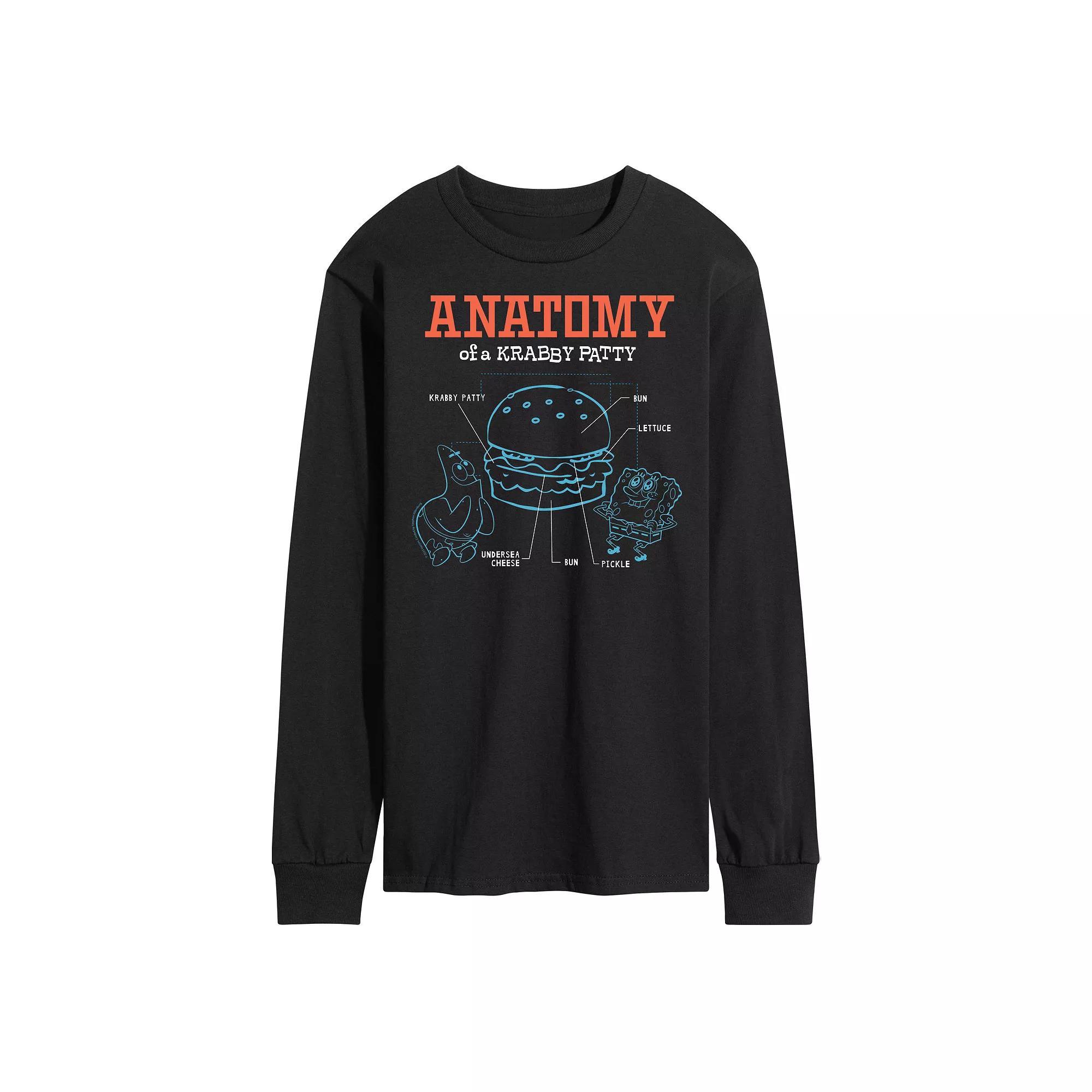 Mens Nickelodeon SpongeBob Squarepants Krabby Patty Long Sleeve Product Image