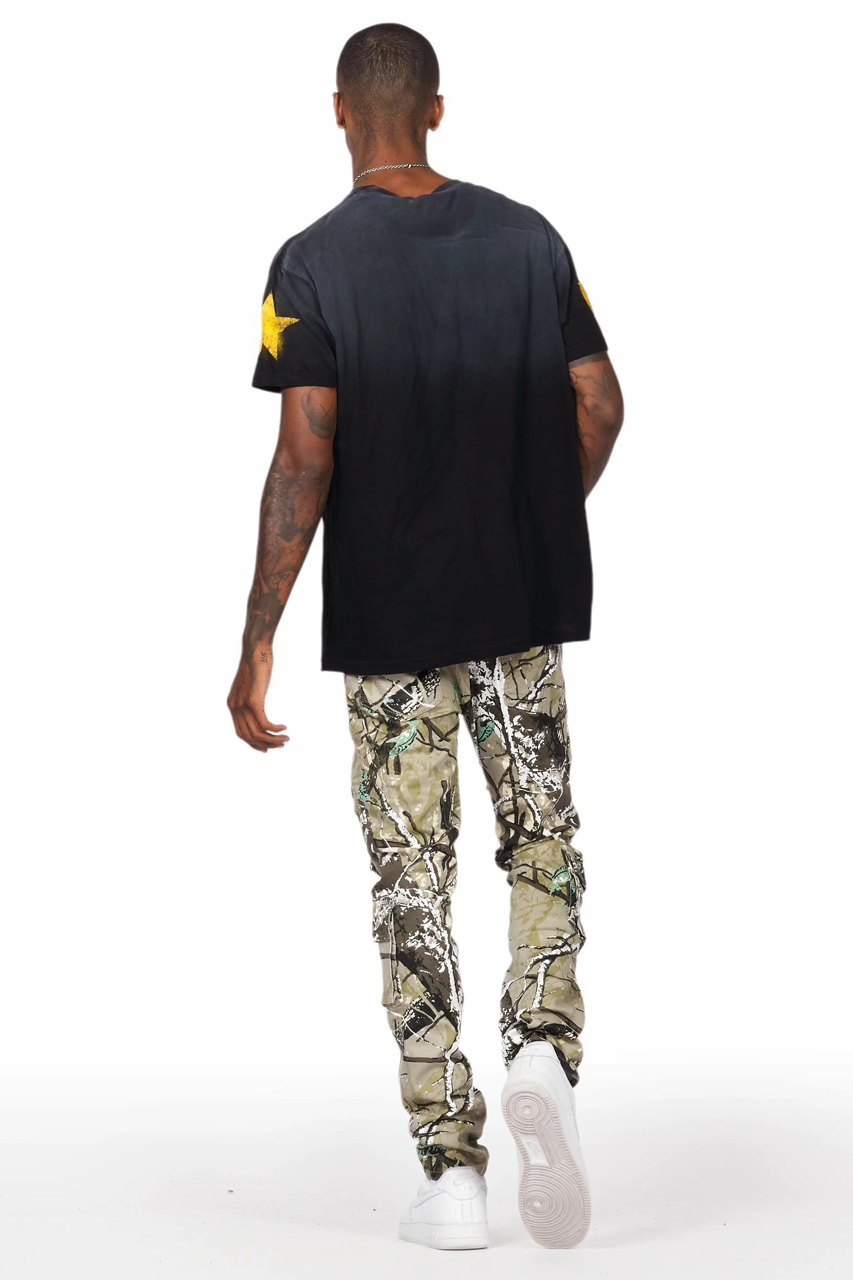 Adril Tree Camo Skinny Fit Cargo Jean Male Product Image