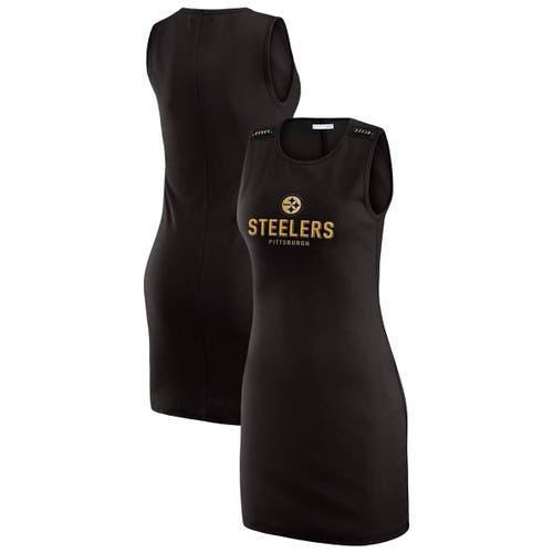 Women's WEAR by Erin Andrews x Gracie Hunt Black Pittsburgh Steelers Ribbed Tank Dress at Nordstrom, Size Xx-Large Product Image