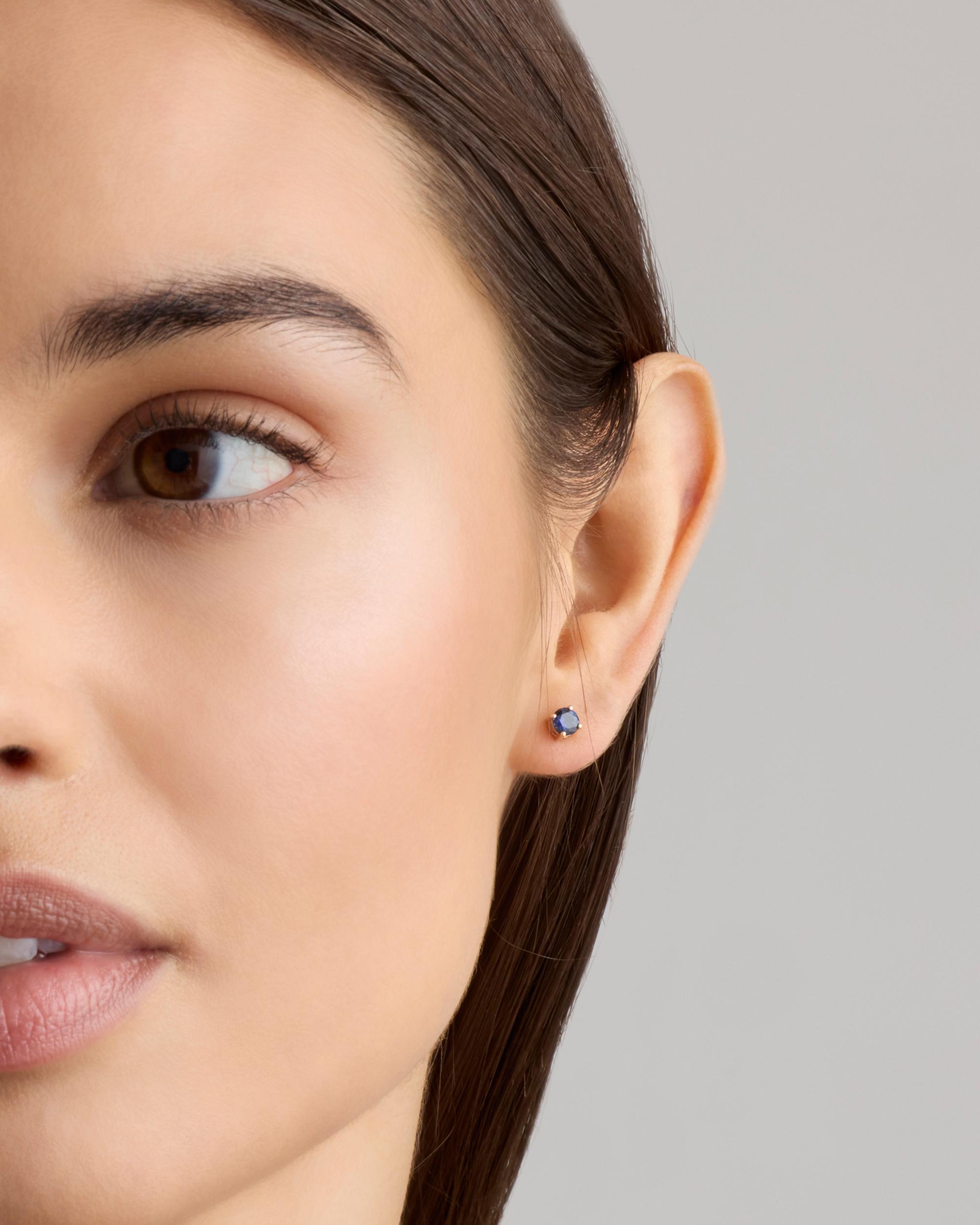 Monstera Leaf Double Huggie Hoop Earrings Product Image