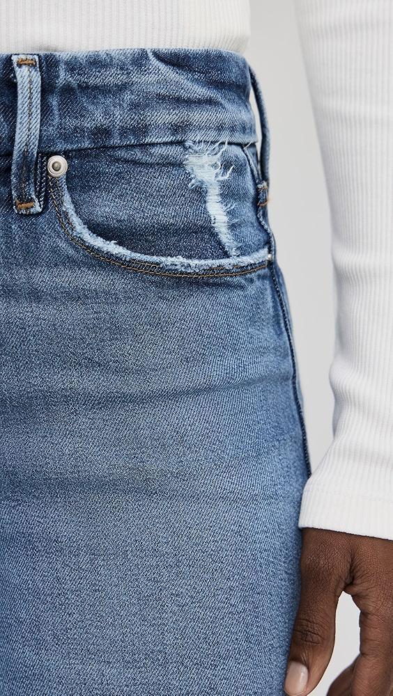 Good American Good Legs Flare Deep V Yoke Jeans | Shopbop Product Image