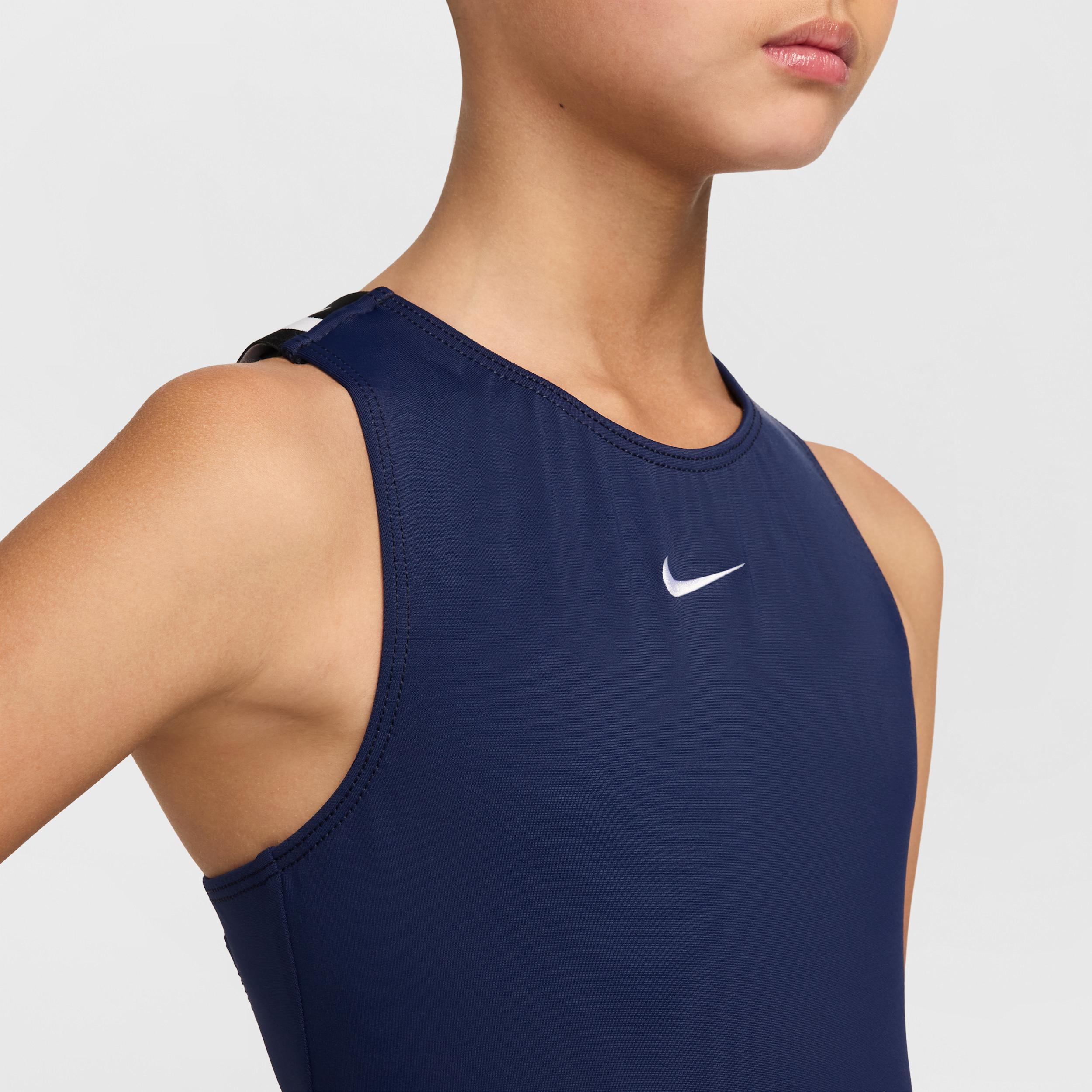 Nike Women's Gymnastics Navy Strappy Performance Leotard Product Image