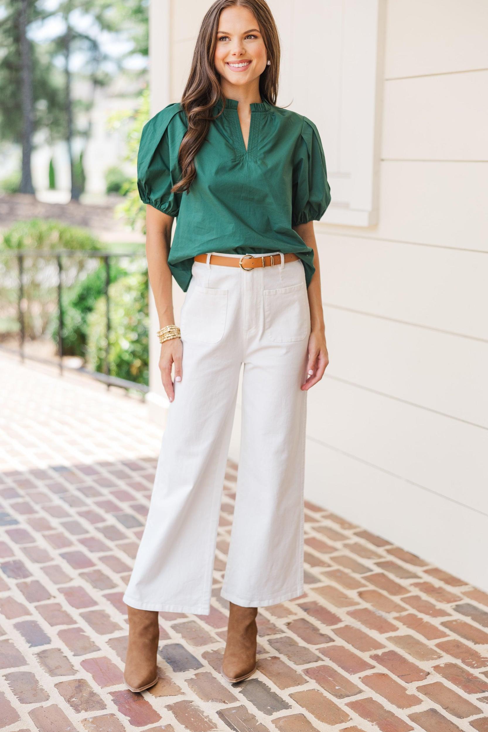 Pinch: All On Me Emerald Green Blouse Female Product Image
