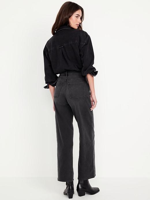 High-Waisted Wow Crop Wide-Leg Jeans Product Image