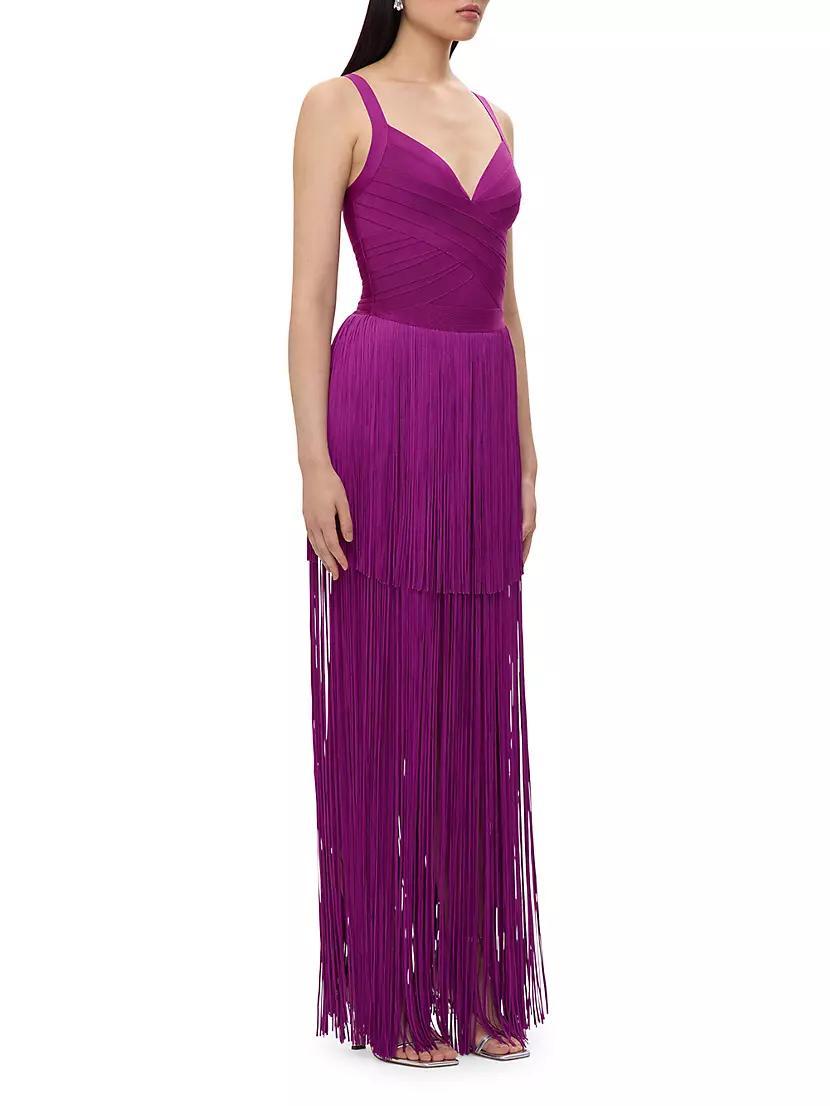 The Blanca Fringe Gown Product Image