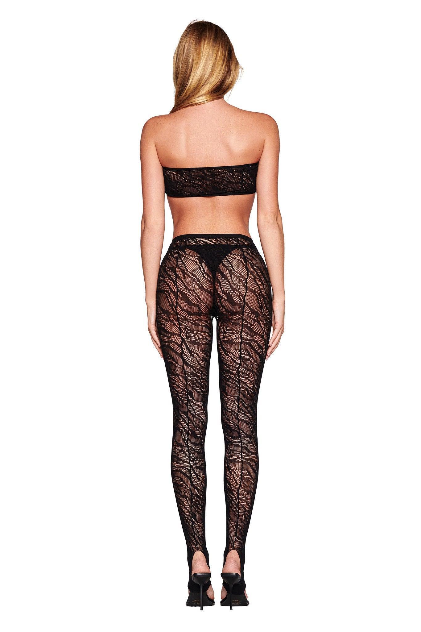 SYBIL TIGHTS - BLACK : ZEBRA Product Image