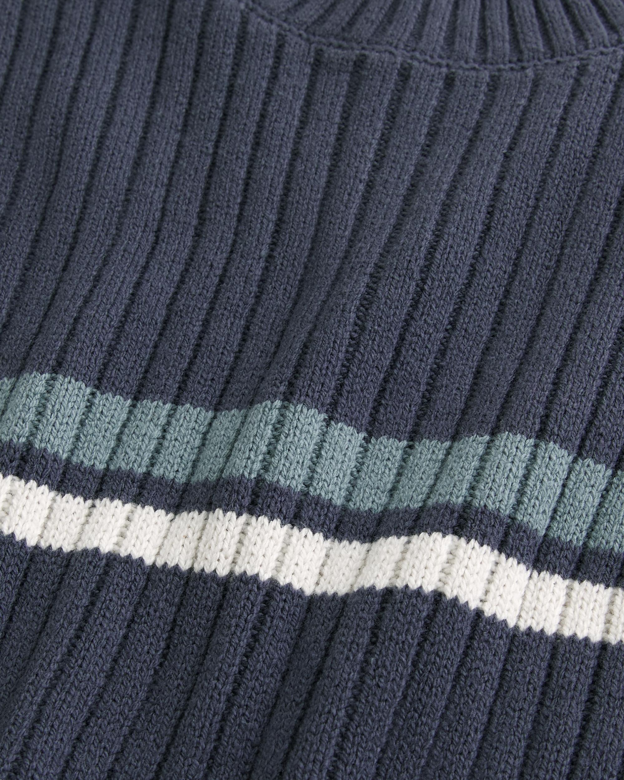 Boxy Striped Crew Sweater Product Image