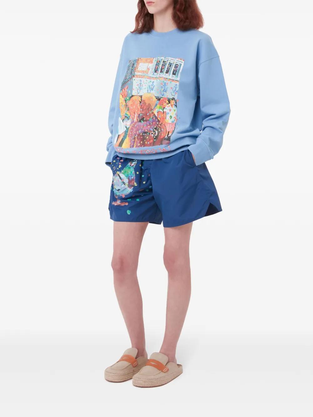 graphic-print organic-cotton sweatshirt Product Image