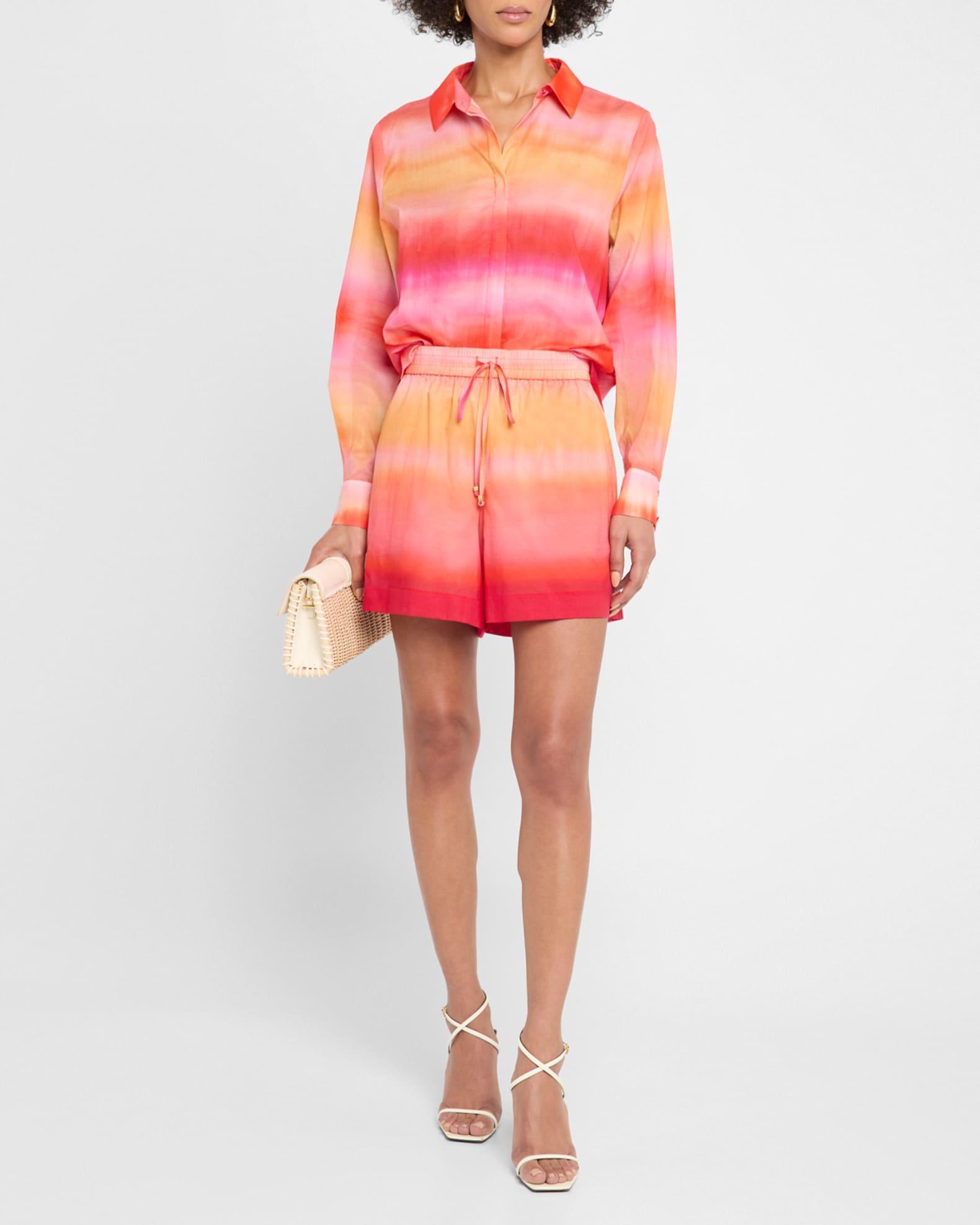 Elvrie Ombre Button-Front Shirt Product Image