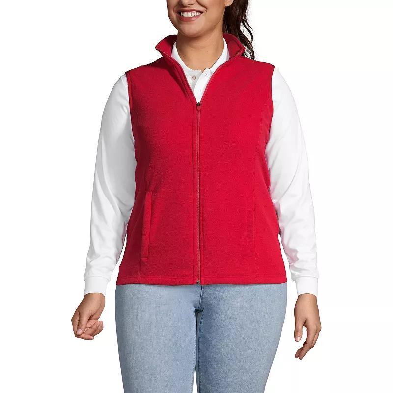 Plus Sized Lands' End Thermacheck 100 Vest, Women's, Size: 3XL, Black Product Image