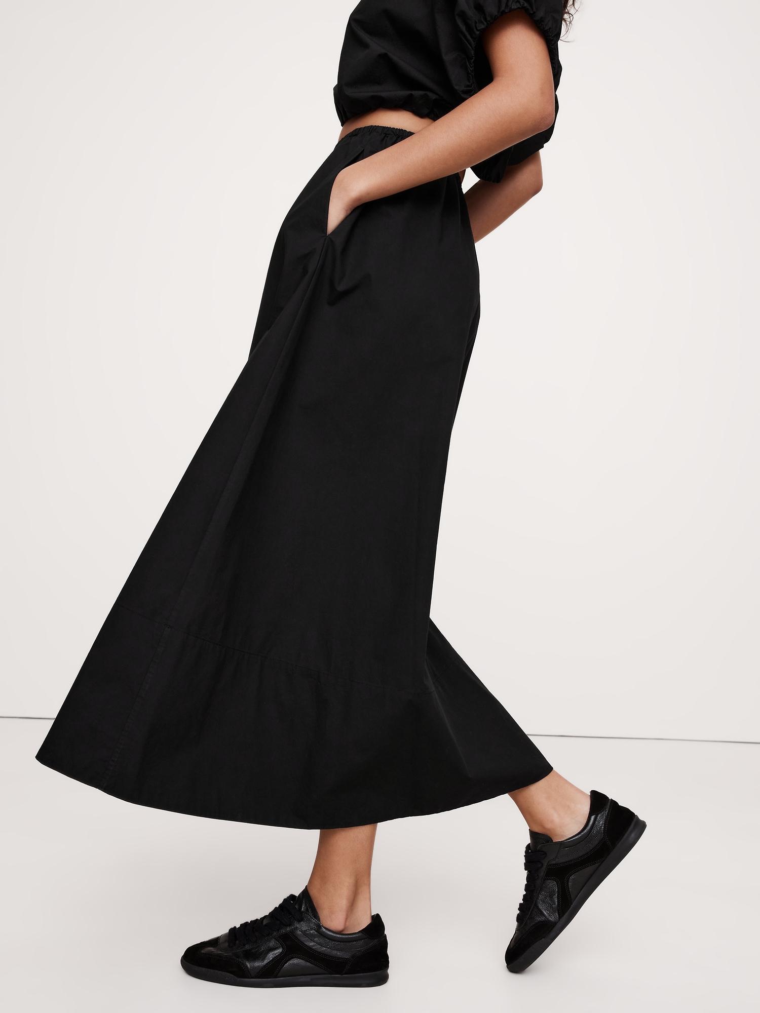 Cotton Poplin Maxi Skirt Product Image
