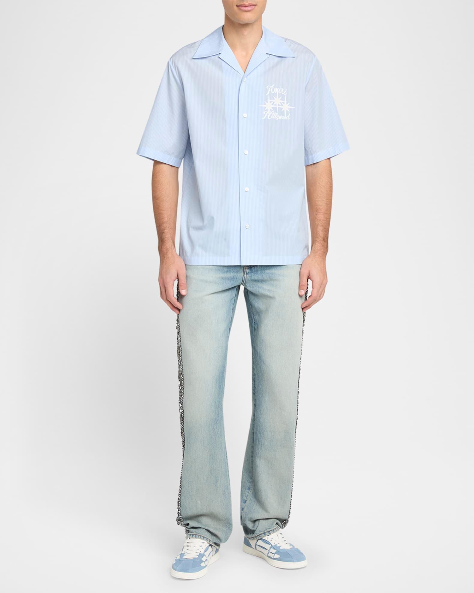 Men's Starburst Logo Poplin Camp Shirt Product Image