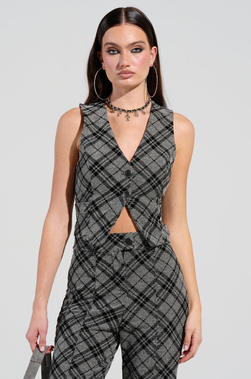 LITTLE LOVE PLAID VEST Product Image