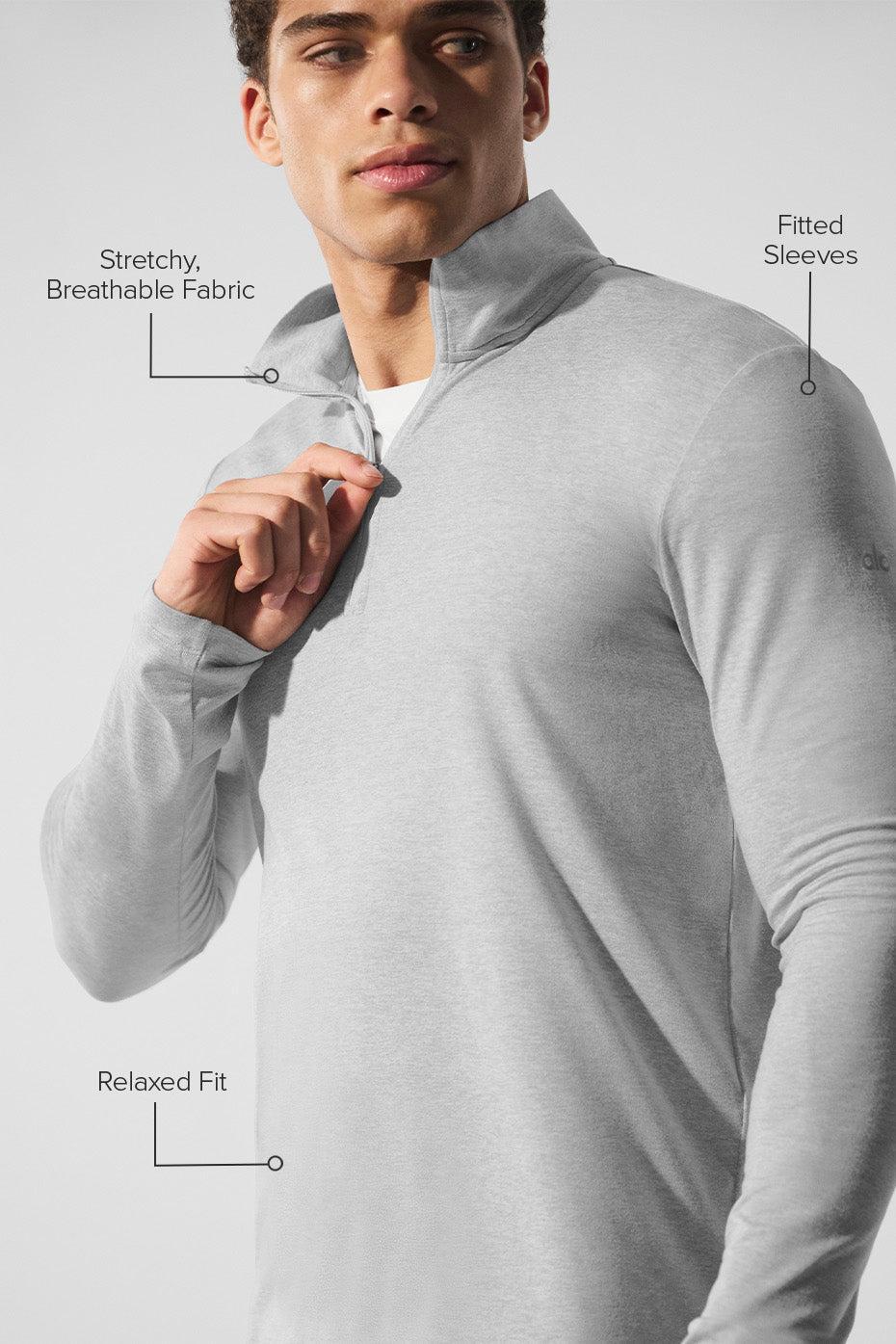 Conquer 1/4 Zip Reform Long Sleeve - Athletic Heather Grey Male Product Image