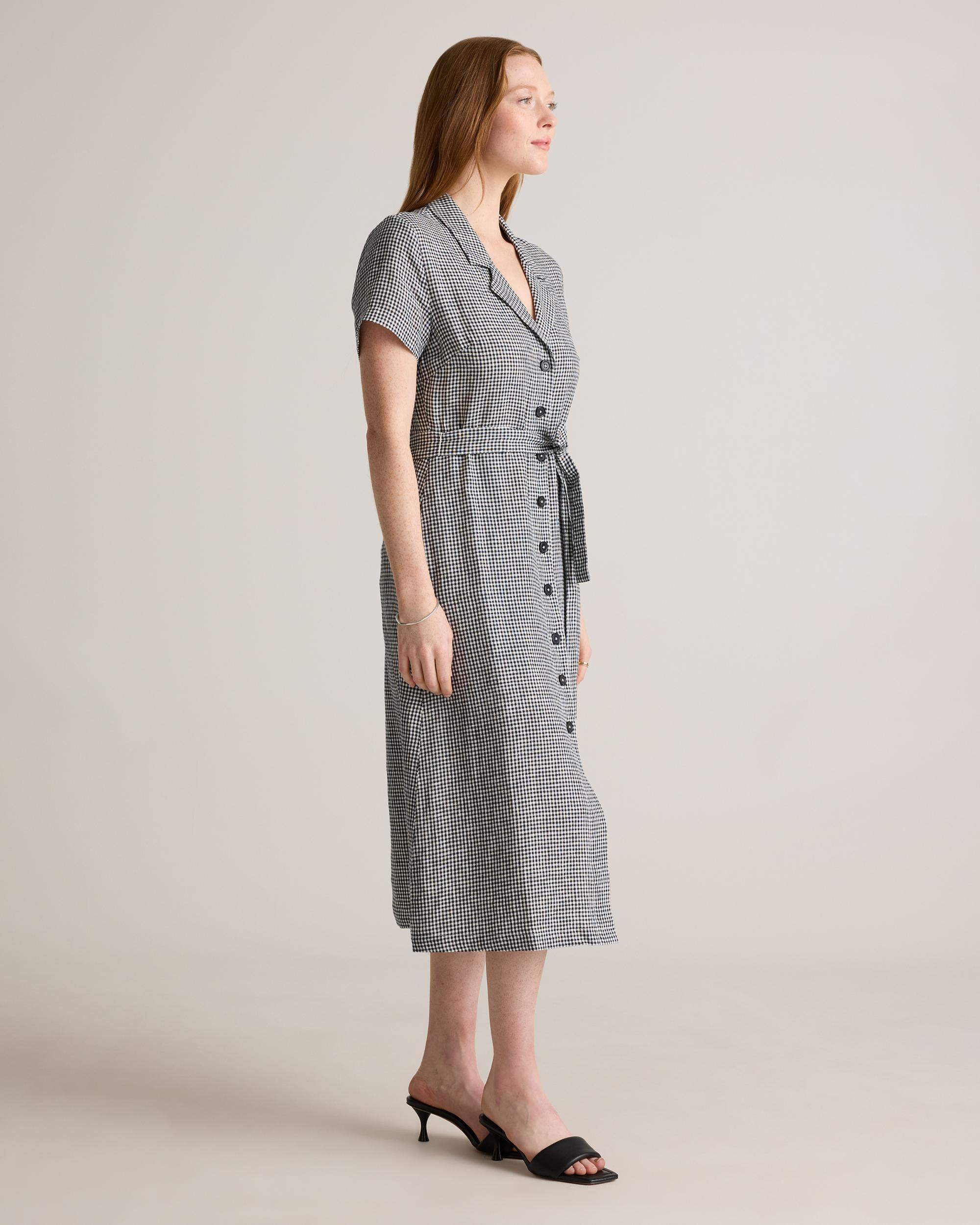 Quince | Women's 100% European Linen Button Front Dress Size XS Product Image