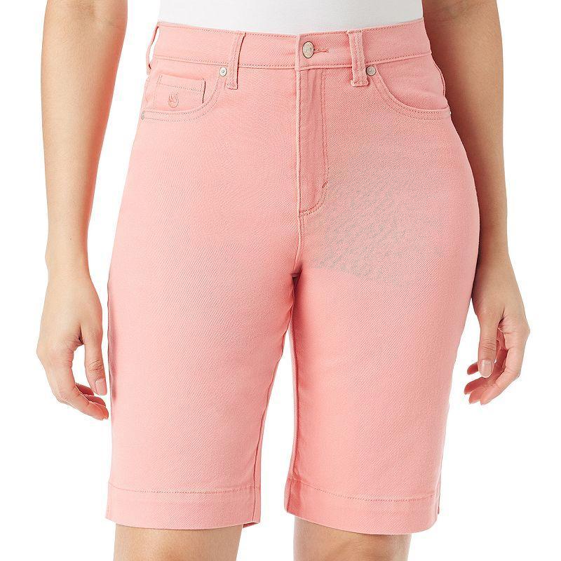 Womens Gloria Vanderbilt Amanda Bermuda Shorts Garden Green Product Image