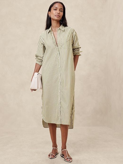 Midi Poplin Shirtdress Product Image