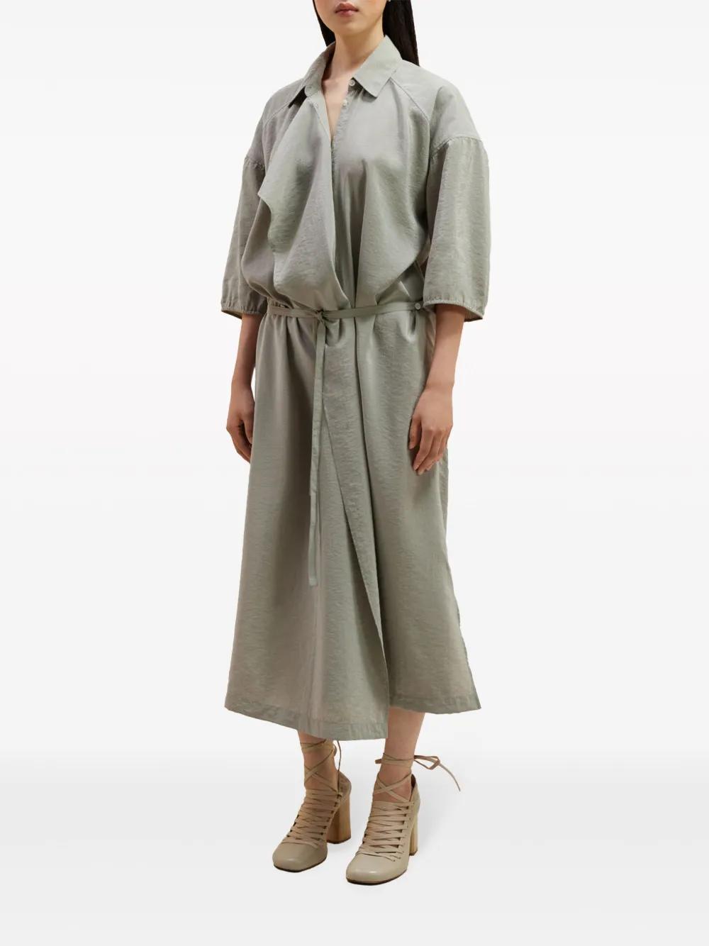 asymmetrical midi shirtdress Product Image