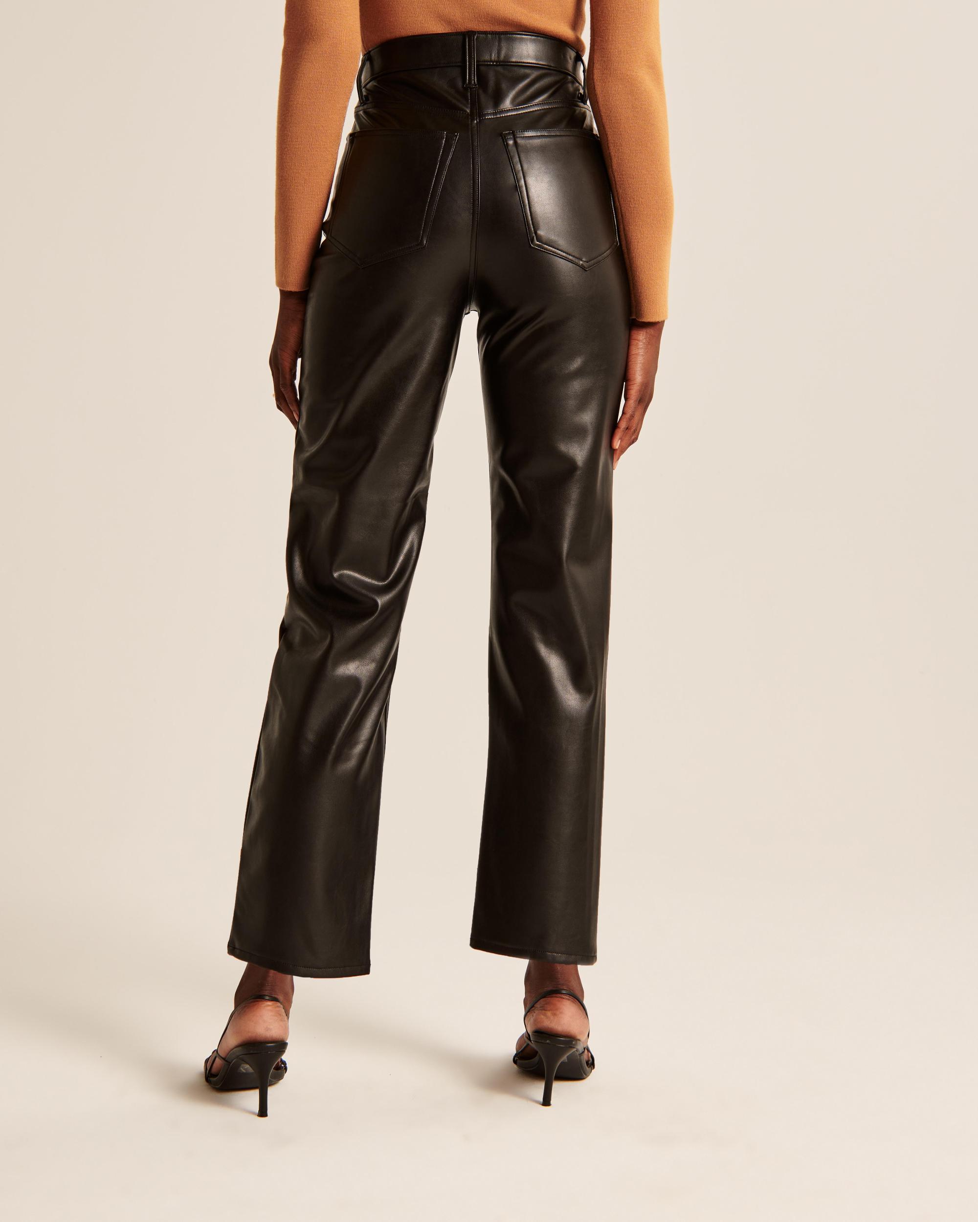 Vegan Leather Ankle Straight Pant Product Image