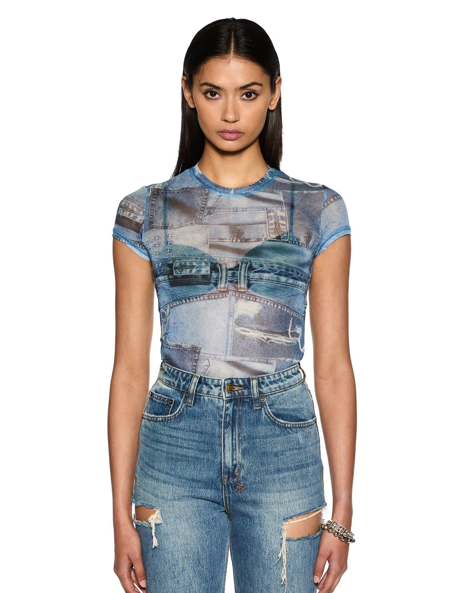 STUDIO MESH SS TEE Female Product Image