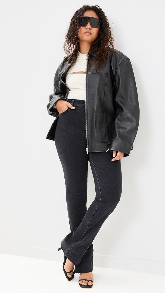 Favorite Daughter Valentina Super High Rise Tower Jeans with Slit Hem | Shopbop Product Image